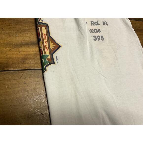 Vintage 1990 Harley Davidson Double 3D Emblem Tank Live To Ride Size Large - Picture 13 of 13